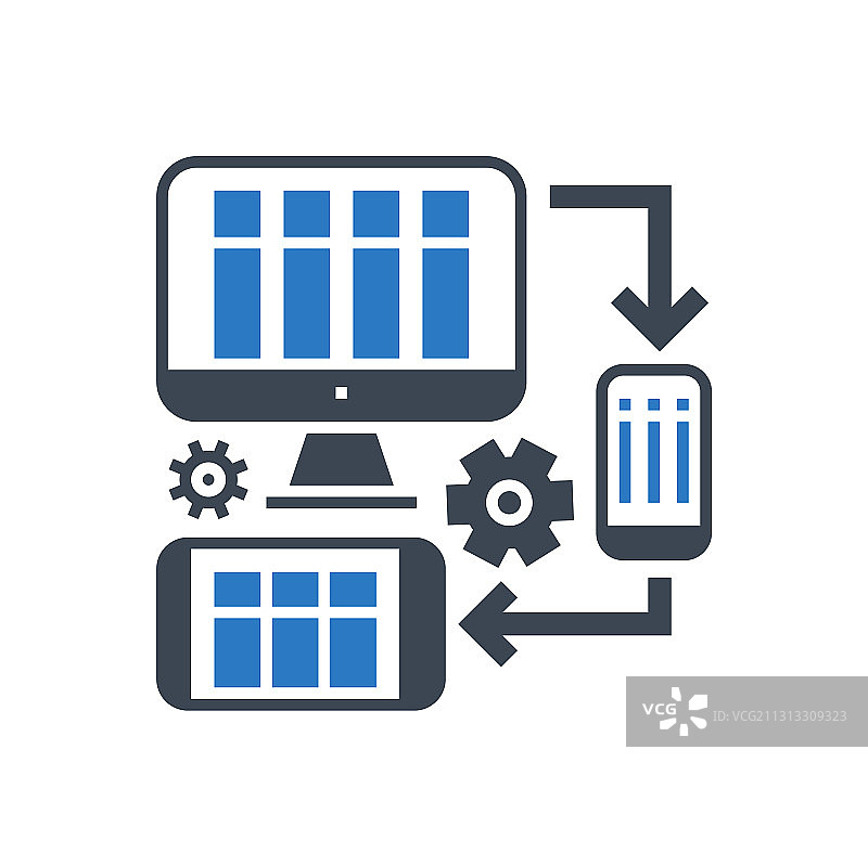 响应式网页设计Glyph图标图片素材