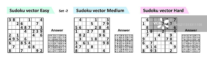 带答案的简约数独游戏图片素材