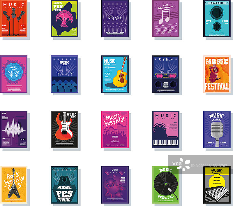 音乐节海报合集图片素材