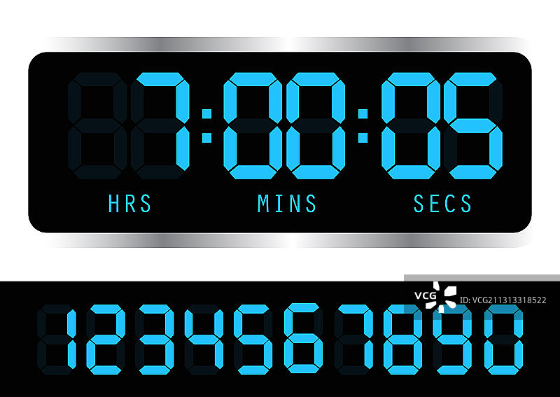 电子闹钟定时器数字时间图标图片素材