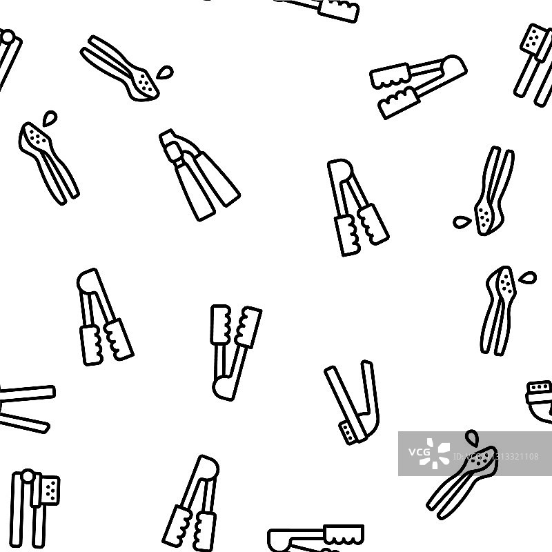压蒜器餐具无缝图案图片素材