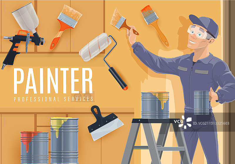 油漆工职业建筑行业图片素材