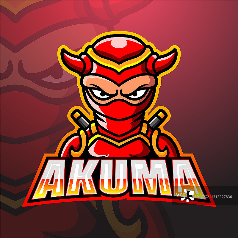 恶魔吉祥物电竞标志设计图片素材