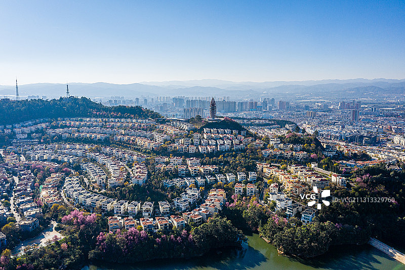 云南省玉溪市红塔区红塔集团职工生活区（山水佳园）图片素材