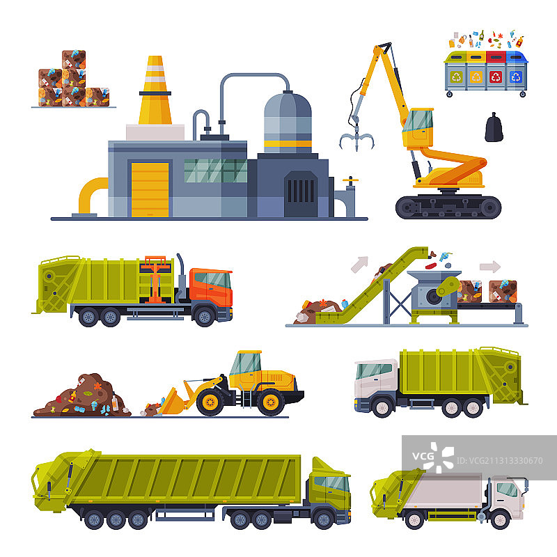 工业垃圾回收处理设施图片素材