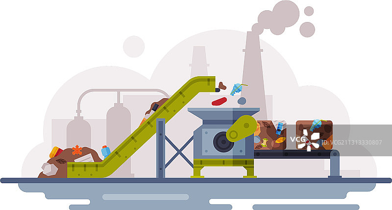 垃圾回收技术流程图片素材