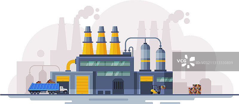 废物处理工厂工业建筑图片素材