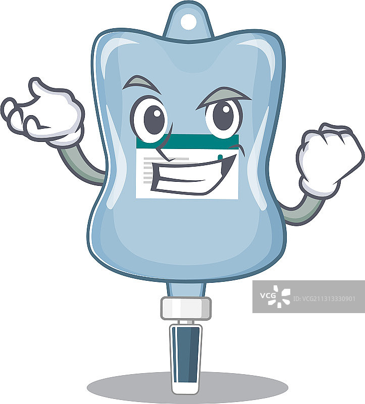 快乐自信的成功卡通盐水袋图片素材