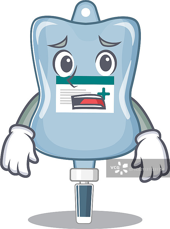 盐水袋显示害怕表情图片图片素材