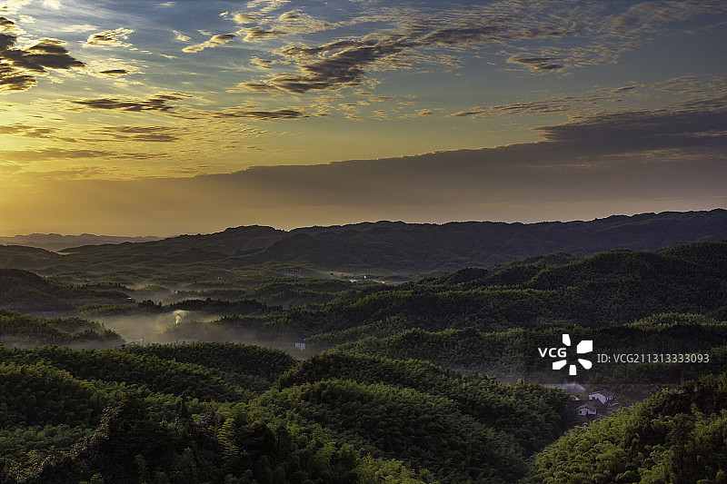 清早霞光图片素材