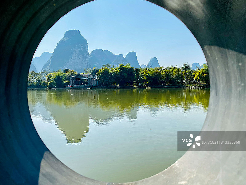 广西崇左：桂南喀斯特精华地段 明仕田园的如画风光图片素材