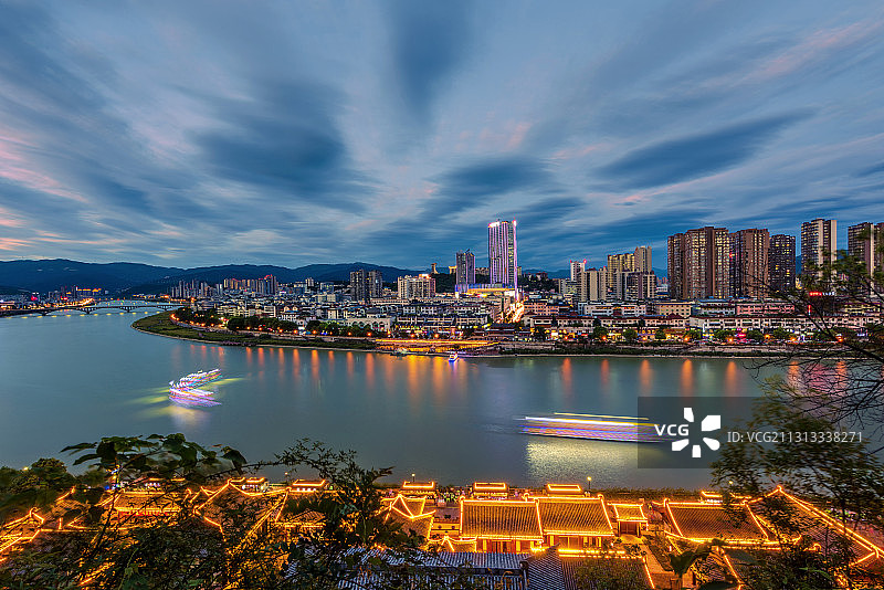 中国四川广元城市风光图片素材