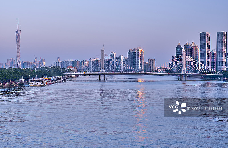 中国广州江湾大桥珠江风光图片素材