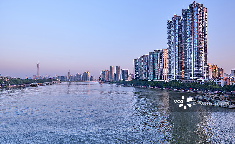中国广州江湾大桥珠江风光图片素材