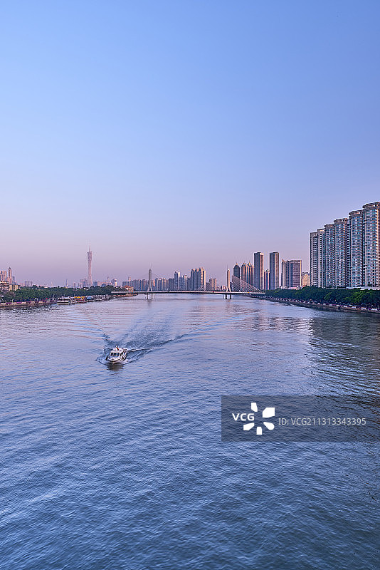 中国广州江湾大桥珠江风光图片素材