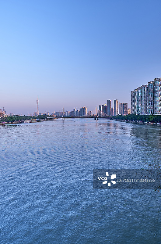 中国广州江湾大桥珠江风光图片素材