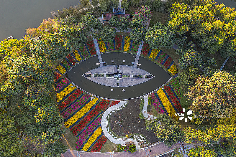 亚艺公园冬季花海图片素材