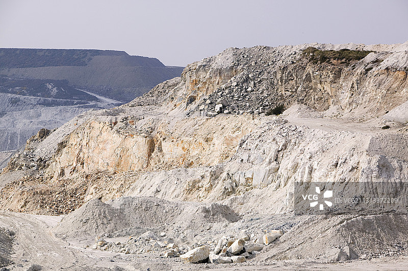 英国康沃尔圣奥斯特尔附近的中国黏土矿图片素材