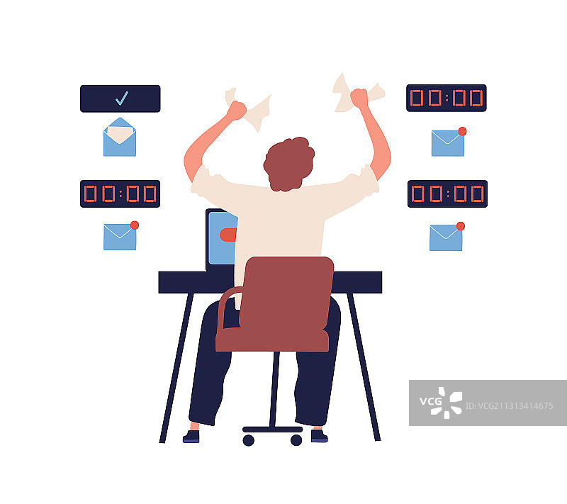 错过截止日期的概念，糟糕的时间管理图片素材