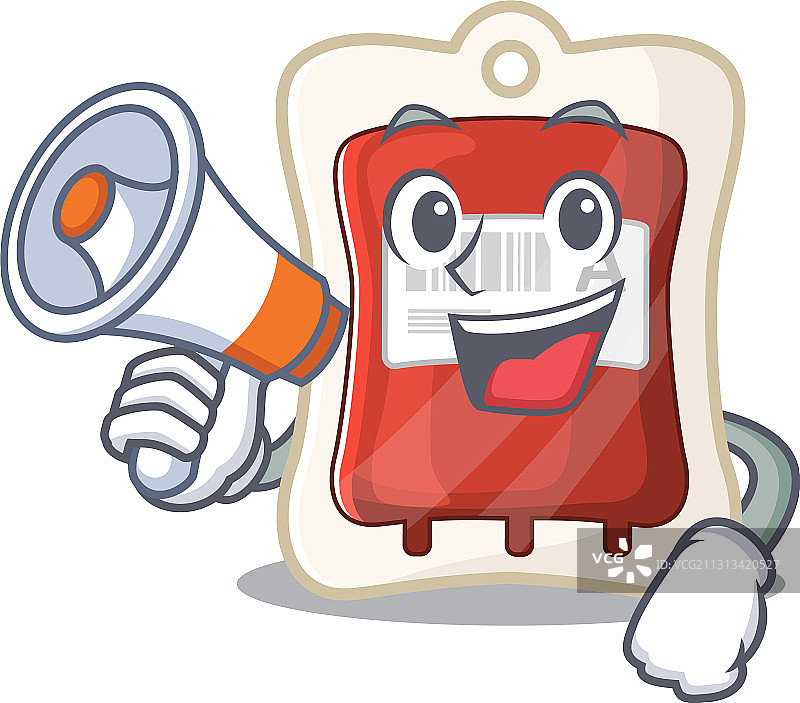 带有扩音器的血袋图标图片素材