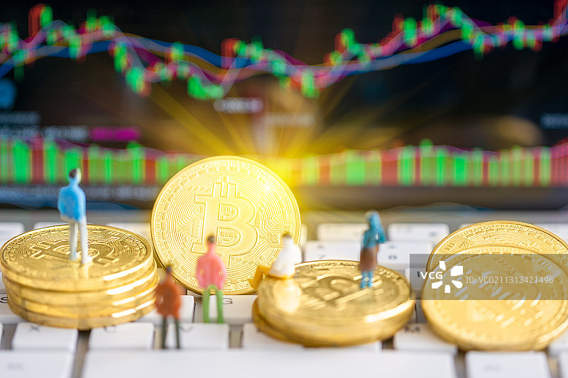 比特币经济与投资概念图片素材