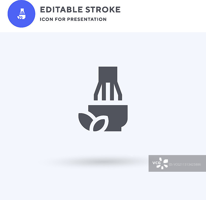 抹茶图标填充扁平标志图片素材