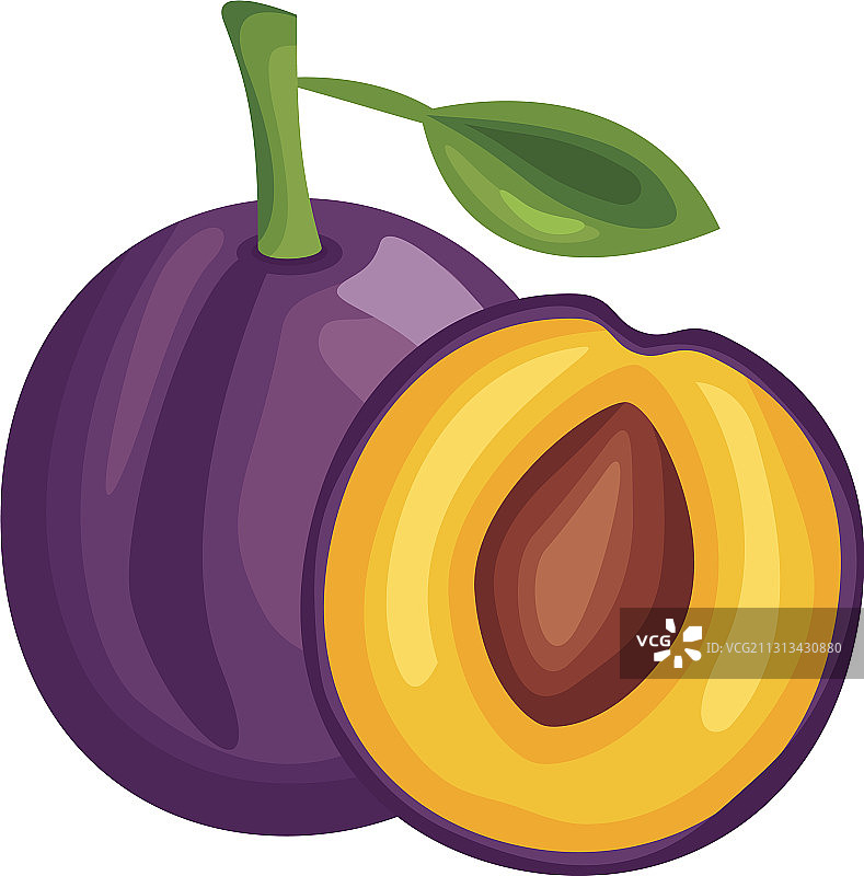 新鲜美味的李子图标图片素材