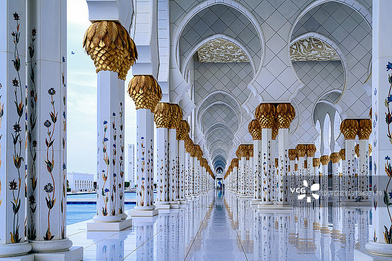 阿布扎比大清真寺图片素材