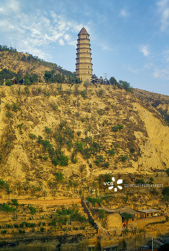 中国陕西延安宝塔山图片素材