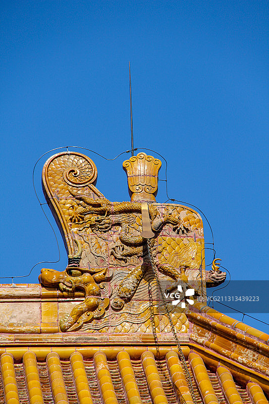 北京故宫太和殿鸱吻图片素材