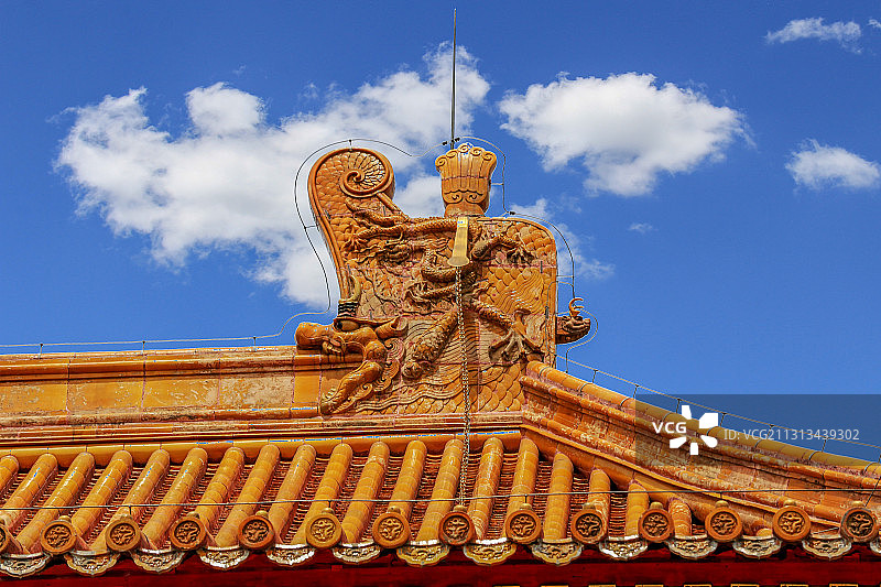 北京故宫太和殿鸱吻图片素材