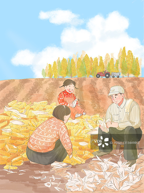 节气秋分—竖版无字图片素材