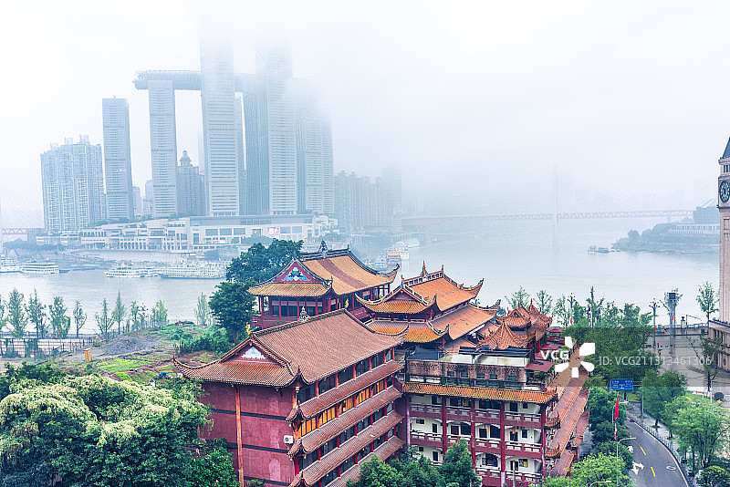 千佛寺与朝天门图片素材