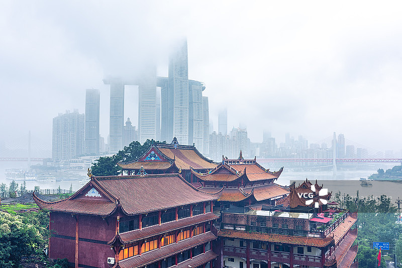 千佛寺与朝天门图片素材