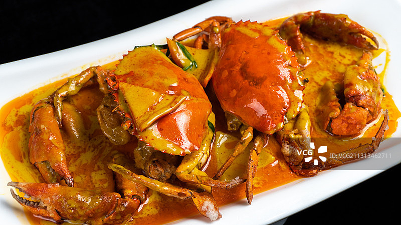 黄咖喱蟹图片素材
