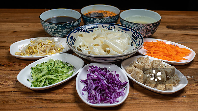 陕北西安小吃凉皮图片素材