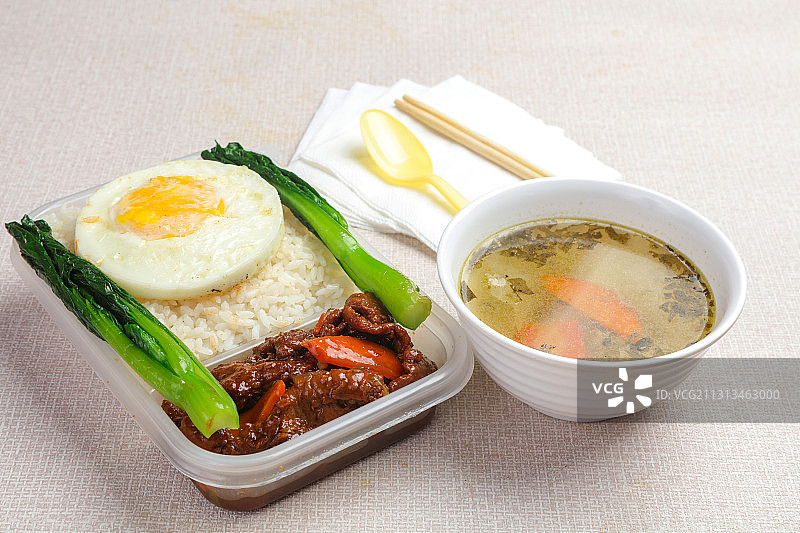 蚝油牛肉套餐外卖图片素材