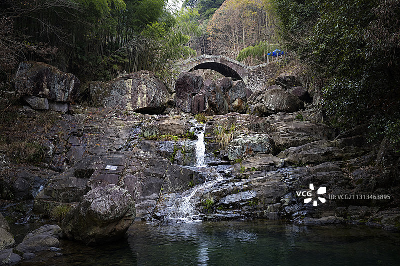 宁波余姚四明山，丹山赤水景区的风光图片素材