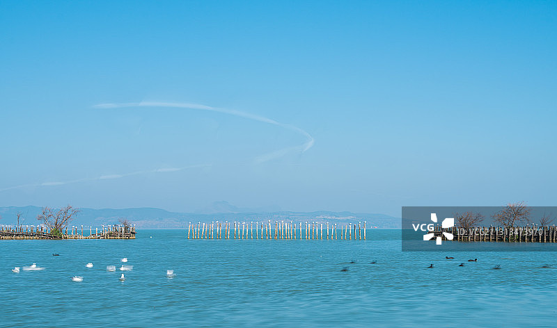 冬季的云南昆明滇池南岸国家湿地公园图片素材