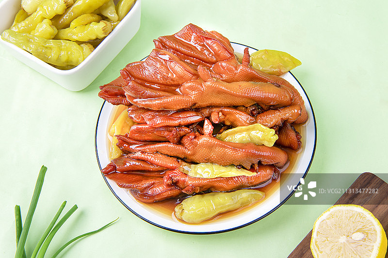 泡椒无骨鸭爪图片素材