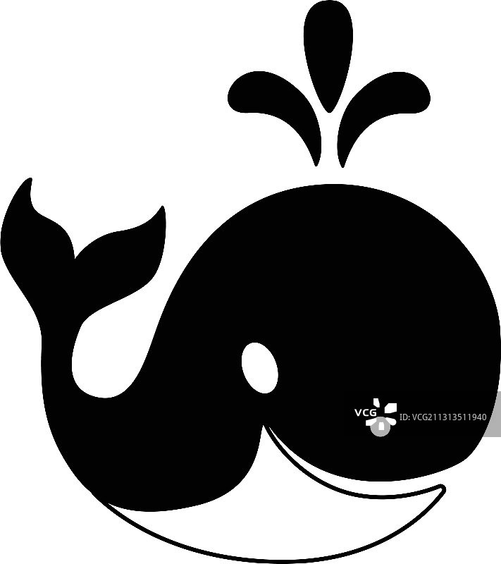 鲸鱼黑白图像海洋哺乳动物图片素材