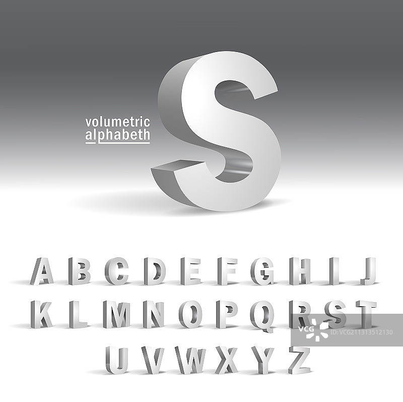 3D字母模板立体字母设计图片素材