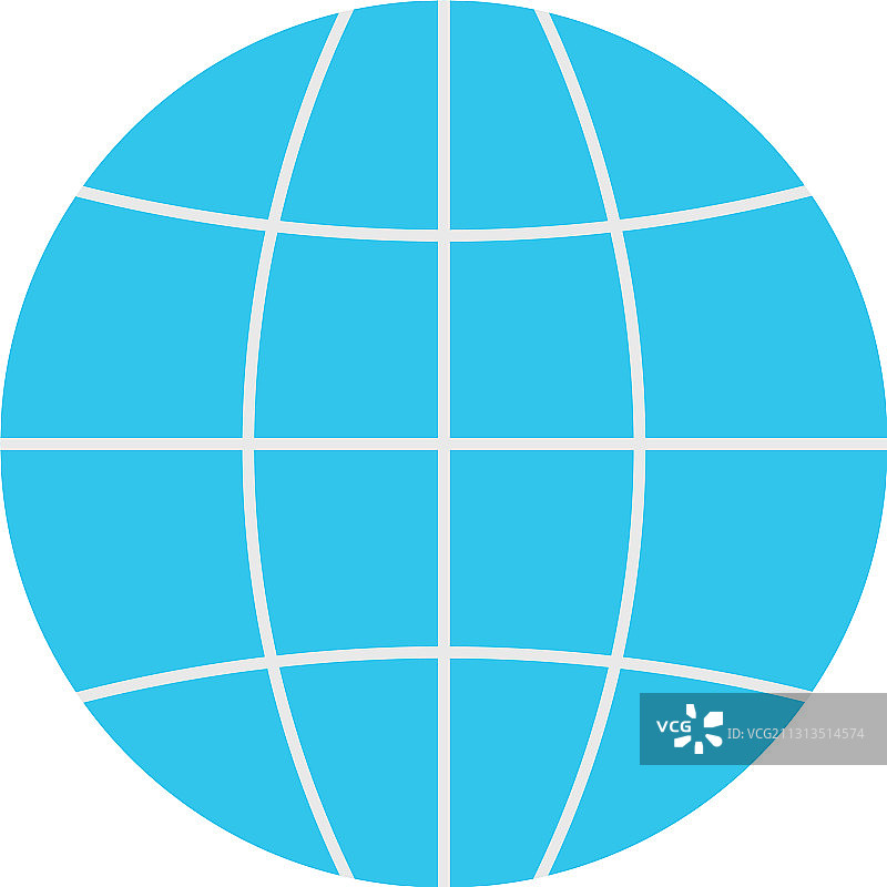 扁平风格的全球领域图标图片素材