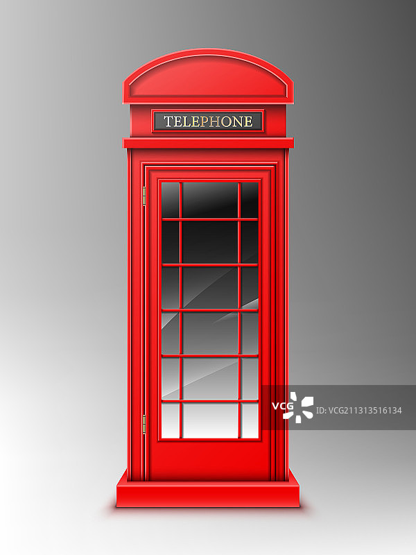 伦敦复古红色电话亭图片素材