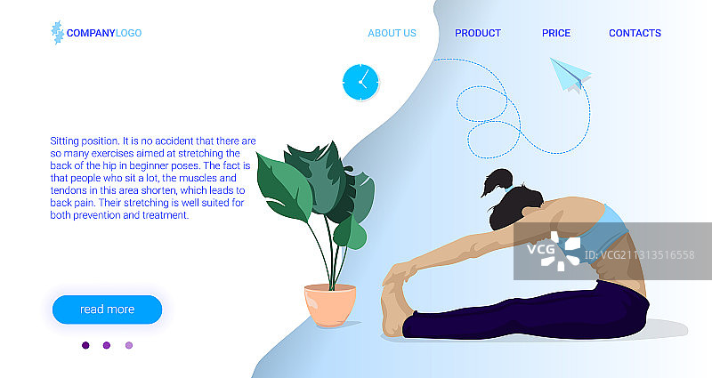 瑜伽姿势网站设计参考图片素材