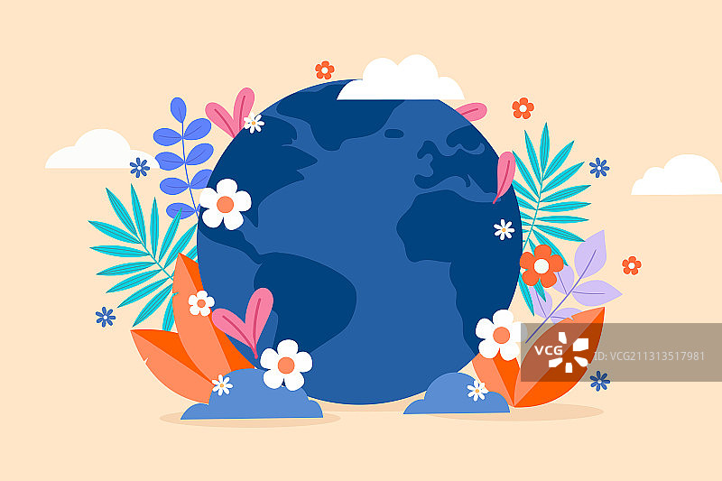 地球家园概念矢量插画图片素材