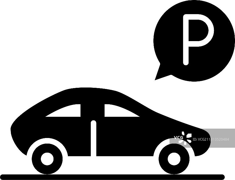 已停放的车辆剪影图片素材