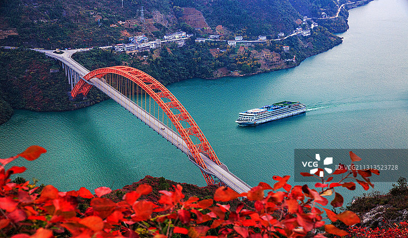 巫峡红叶图片素材