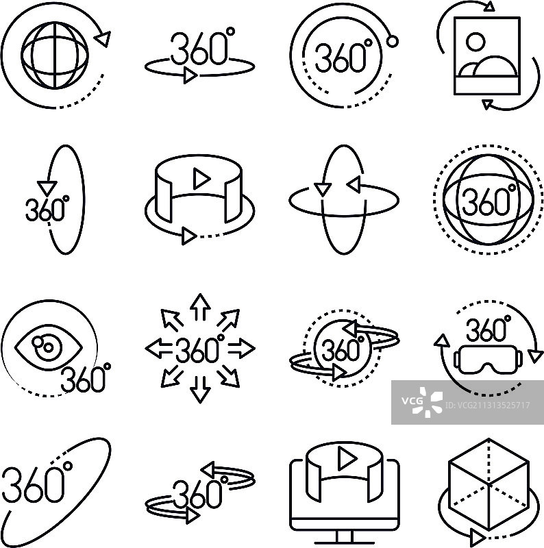 360度全景虚拟导览图像线性全景图图片素材