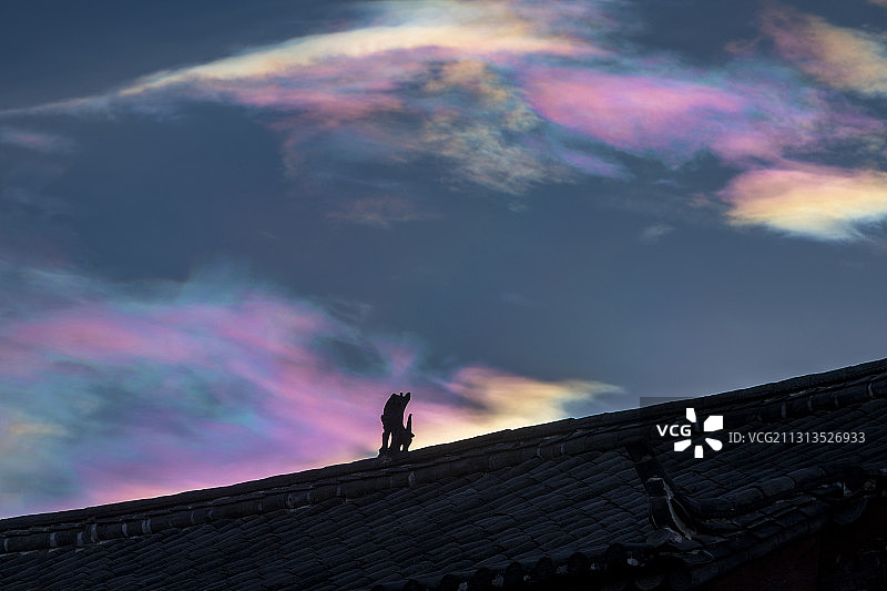 七彩祥云图片素材